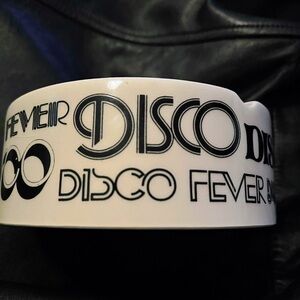 White and Black Disco Fever ashtray